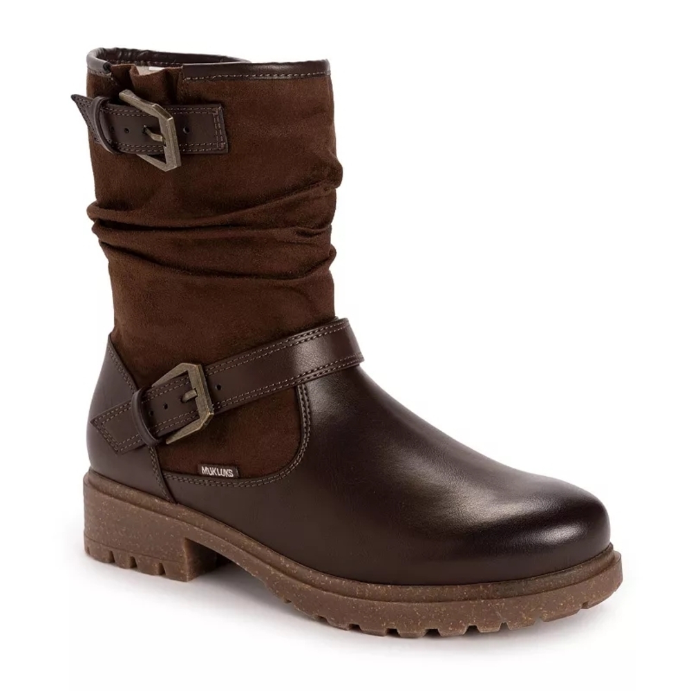 Women's Muk Luks Brown Leather Boots Size 11